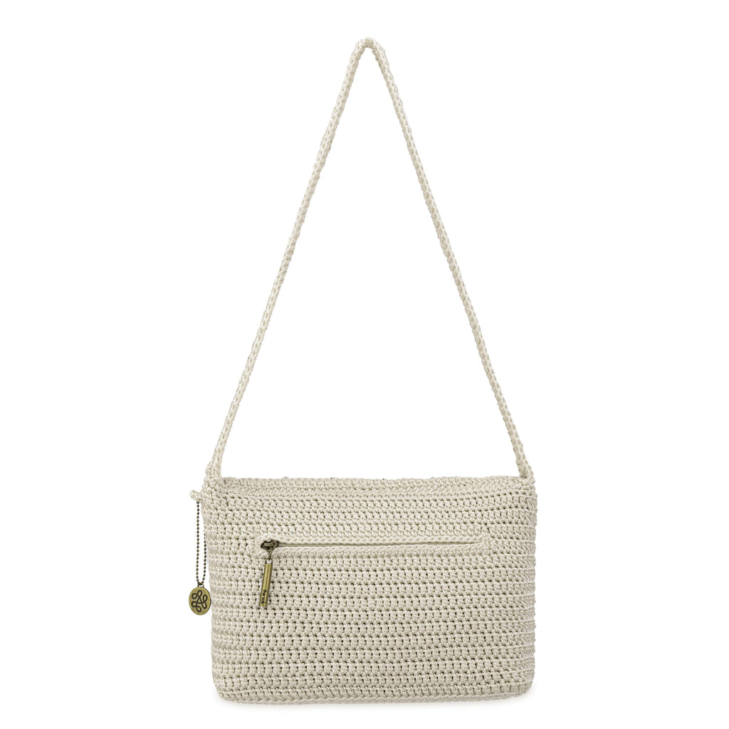 The Sak Marlow Flap Shoulder Bag - Hand Crochet - Natural Strawberries