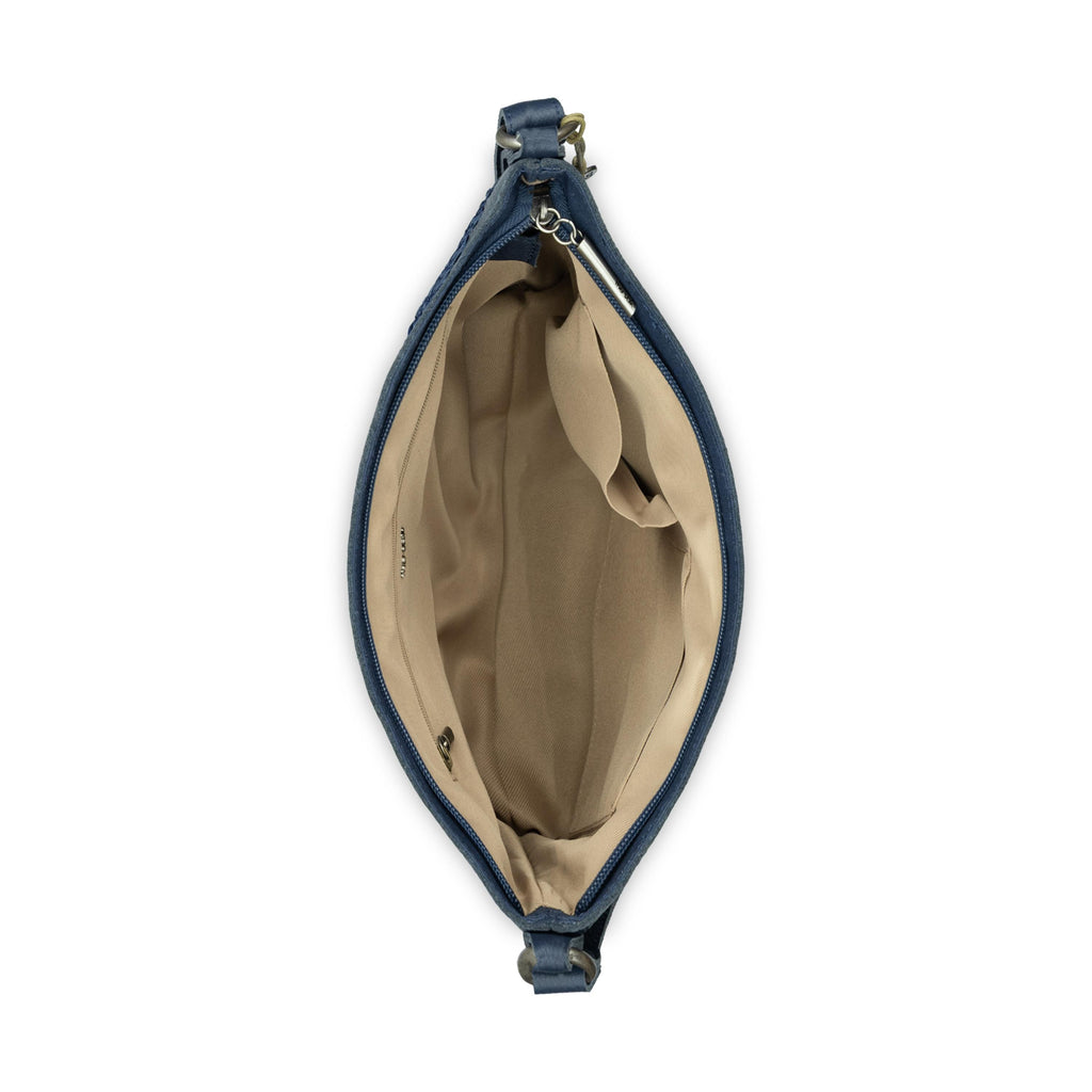 The Sak Melrose Crossbody - Hand Crochet - Denim Tonal Straw