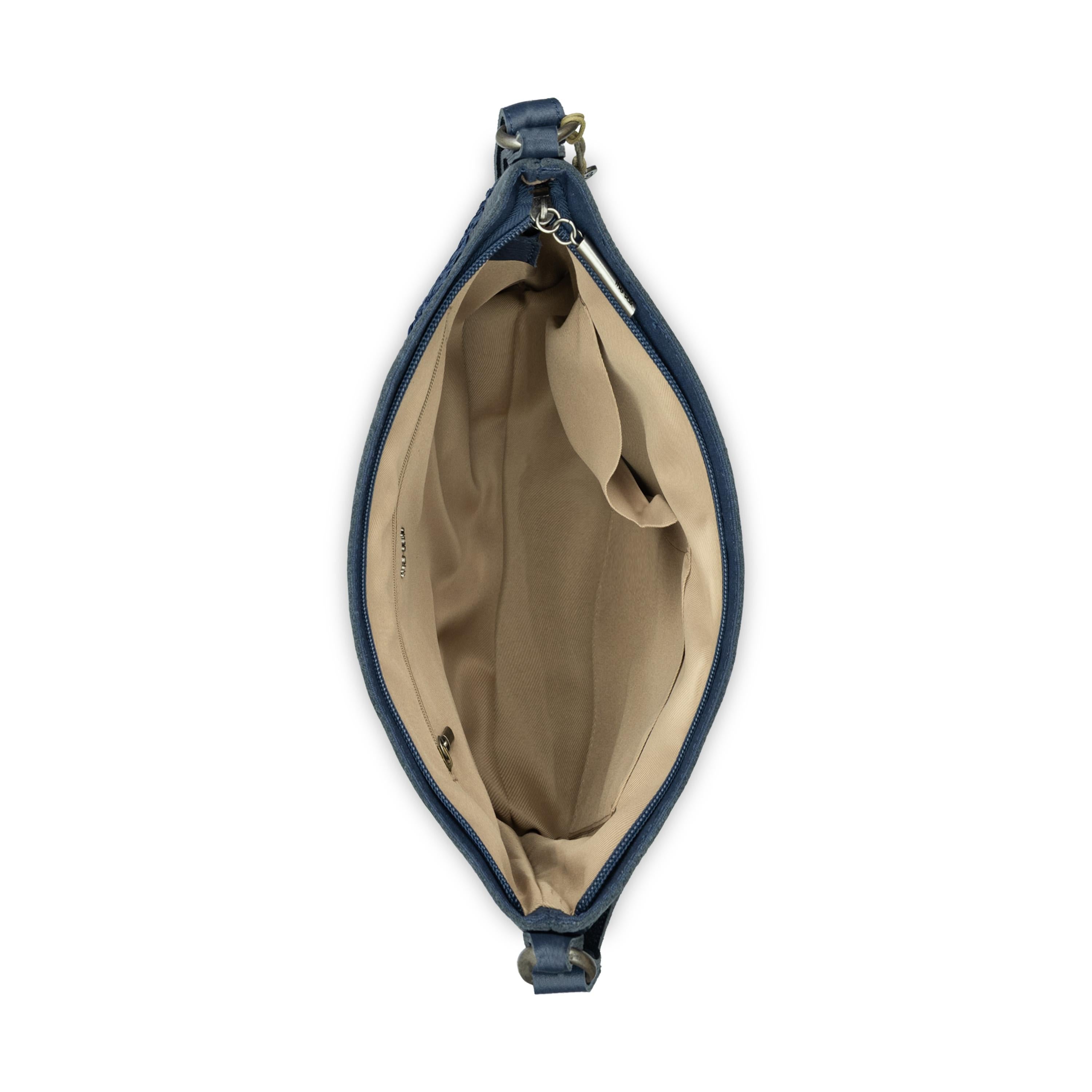 The Sak Melrose Crossbody - Hand Crochet - Denim Tonal Straw