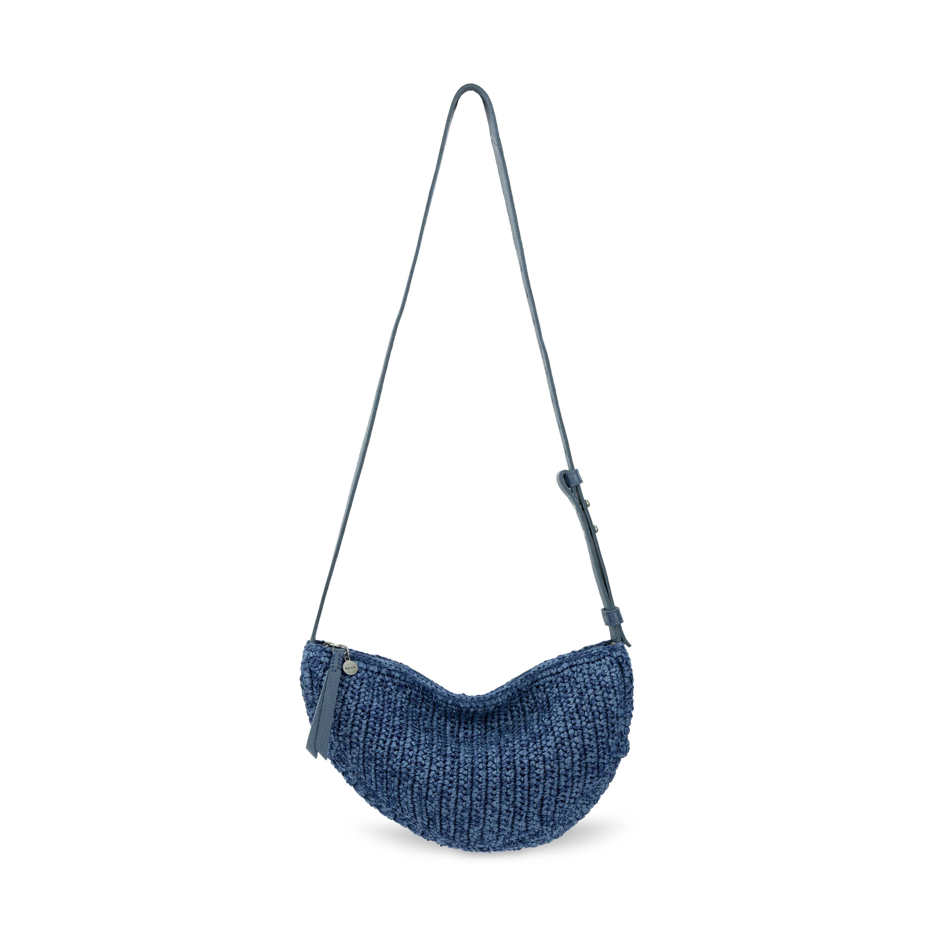 The Sak Tess Sling - Hand Crochet - Denim Tonal Straw
