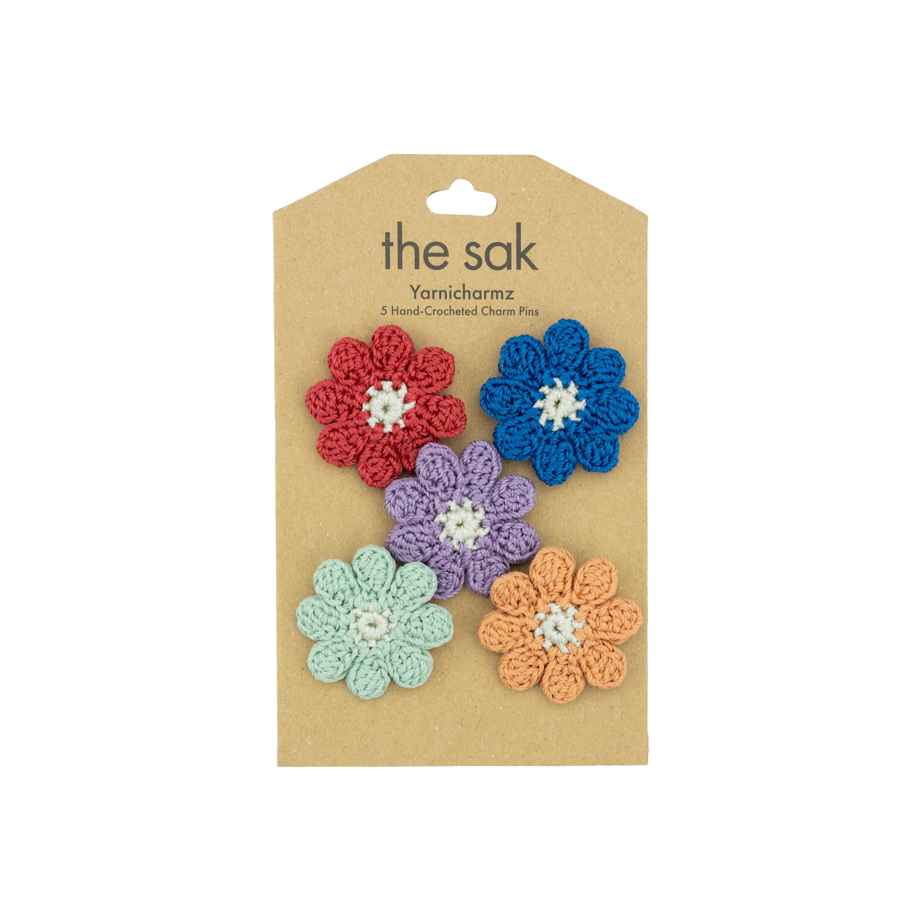 The Sak Yarnicharmz 5 Pack - Hand Crochet - Daisies