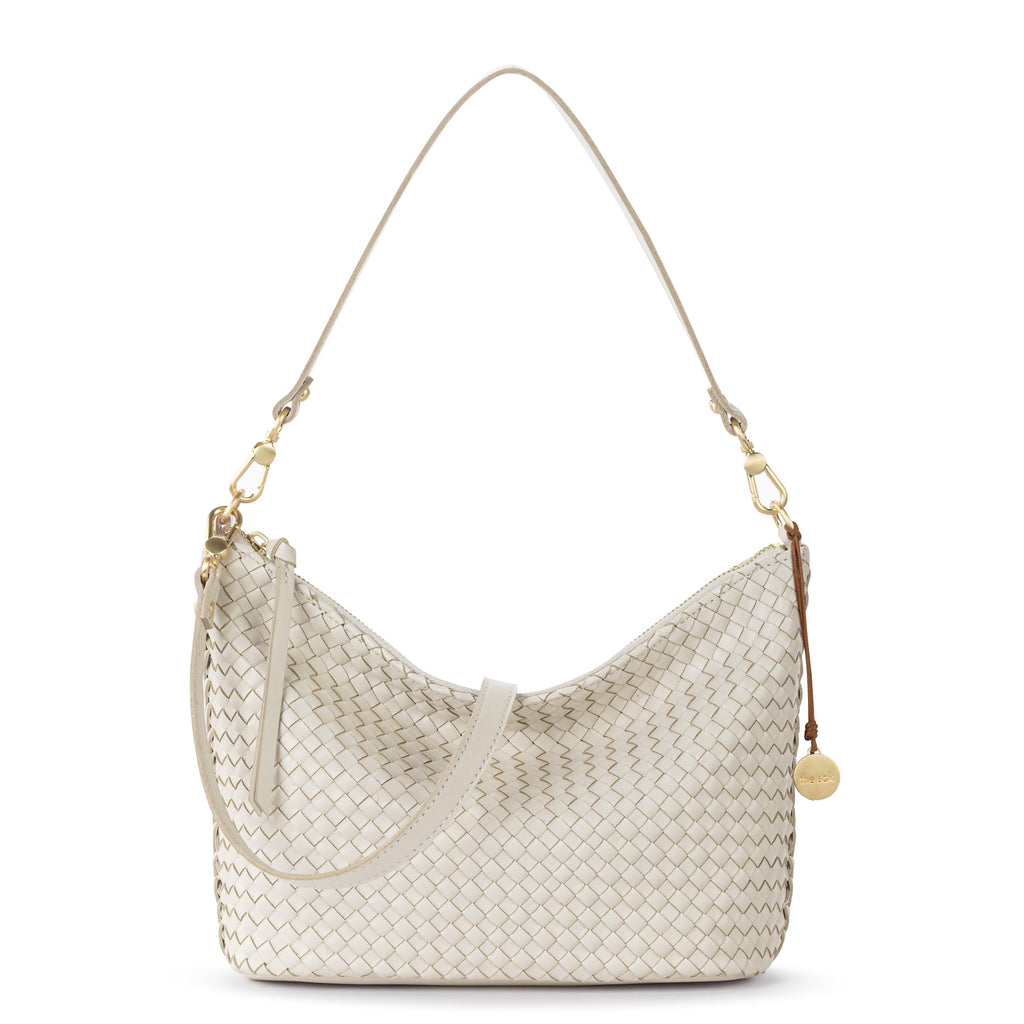 The Sak Juniper Small Hobo - Leather - Stone Woven
