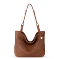The Sak Los Feliz Medium Tote - Leather - Cognac Woven