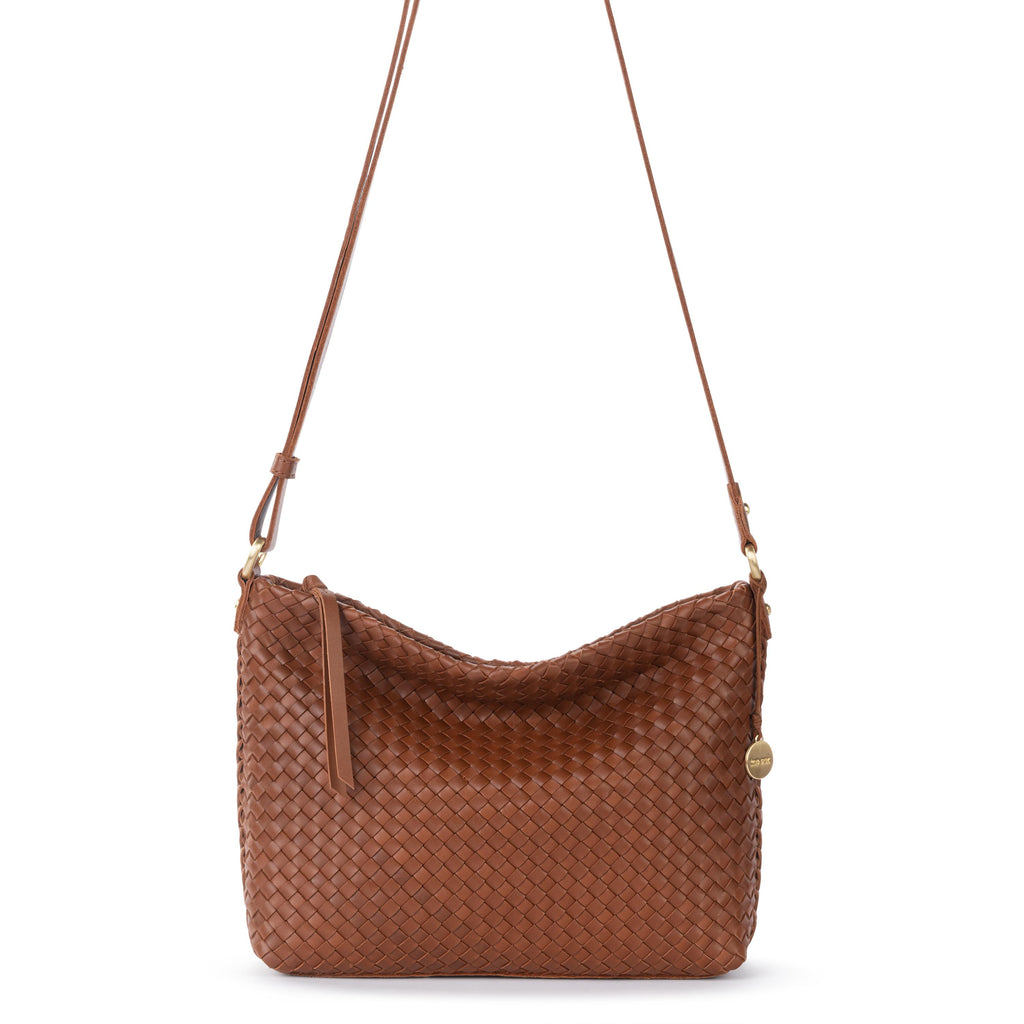The Sak Melrose Crossbody - Leather - Cognac Woven