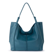 Los Feliz Large Tote - Leather - Deep Teal