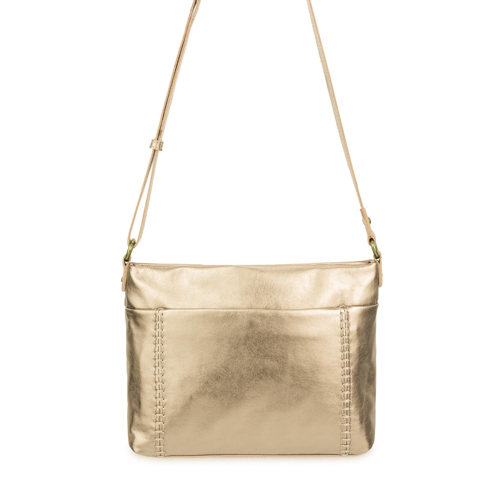 The Sak Melrose Crossbody - Leather - Light Gold