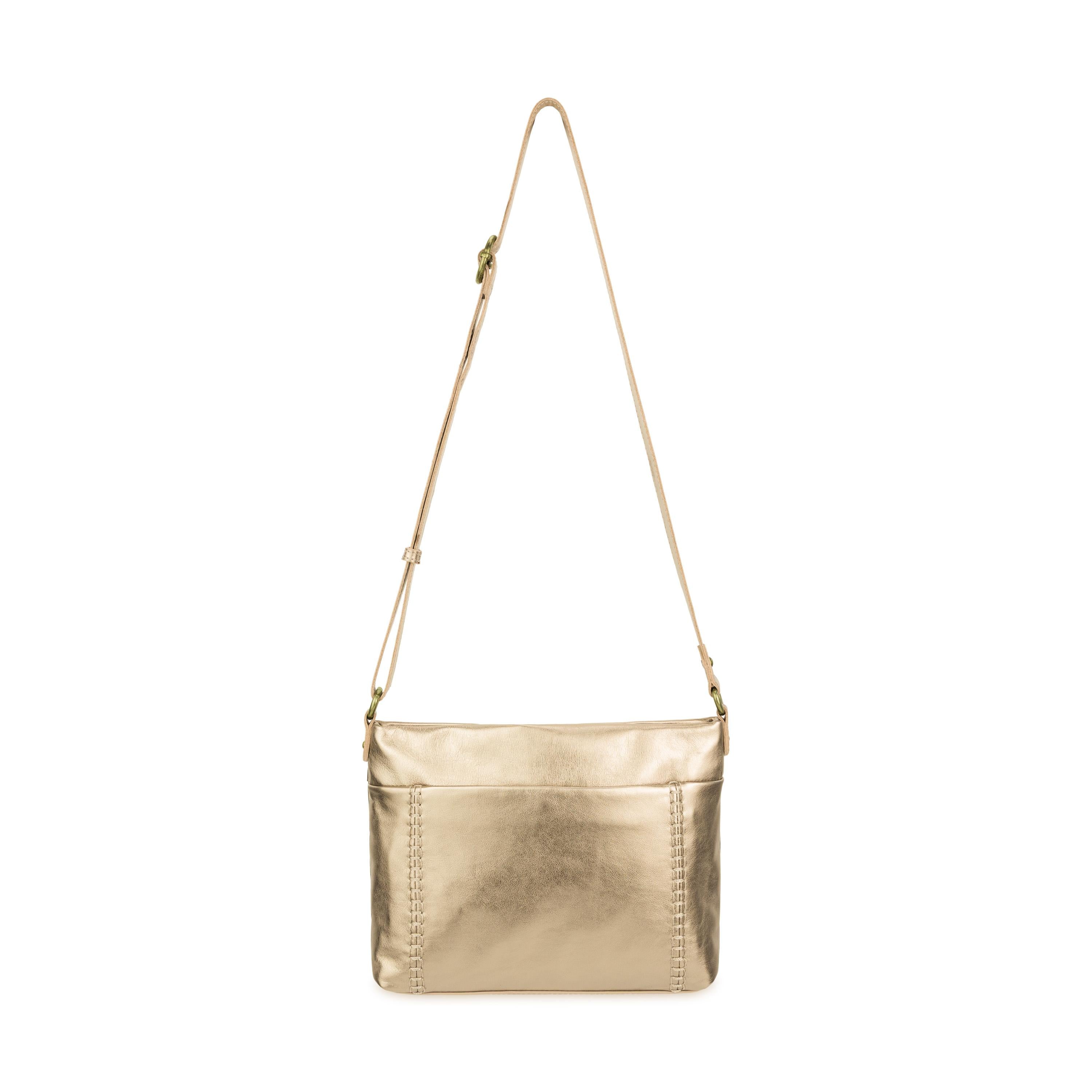 The Sak Melrose Crossbody - Leather - Light Gold
