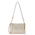 The Sak Vita Convertible Wristlet - Leather - Stone Metallic Woven