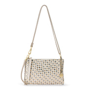 Vita Convertible Wristlet - Leather - Stone Metallic Woven