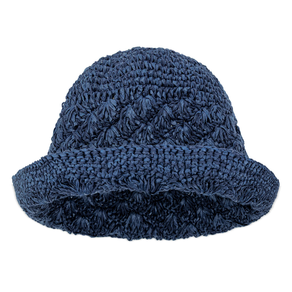 The Sak Lanie Bucket Hat - Hand Crochet - Denim Shell