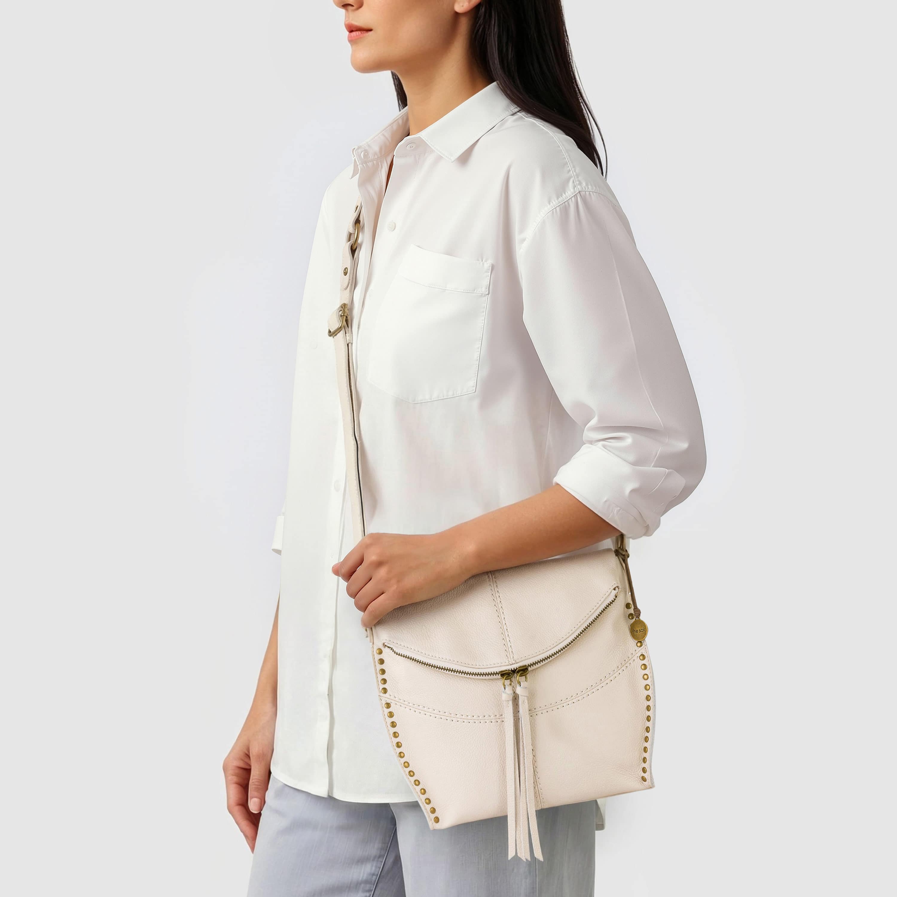 The Sak Silverlake Flap Crossbody - Leather - Stone