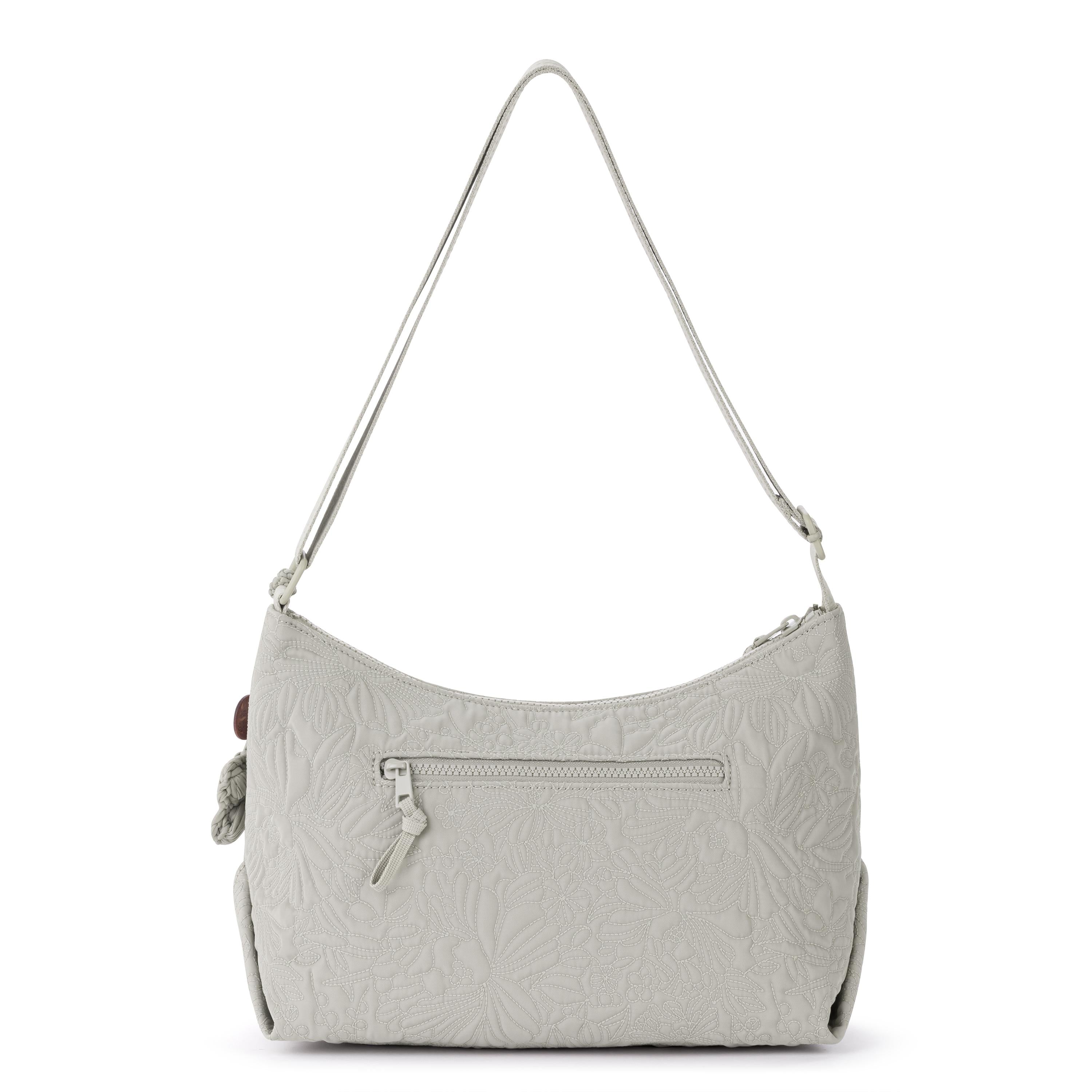 Sakroots Banyan Adjustable Hobo -|Eco Twill - Pebble Flower Blossom Q|