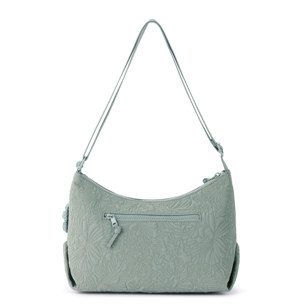Sakroots Banyan Adjustable Hobo -|Eco Twill - Sage Flower Blossom Q|