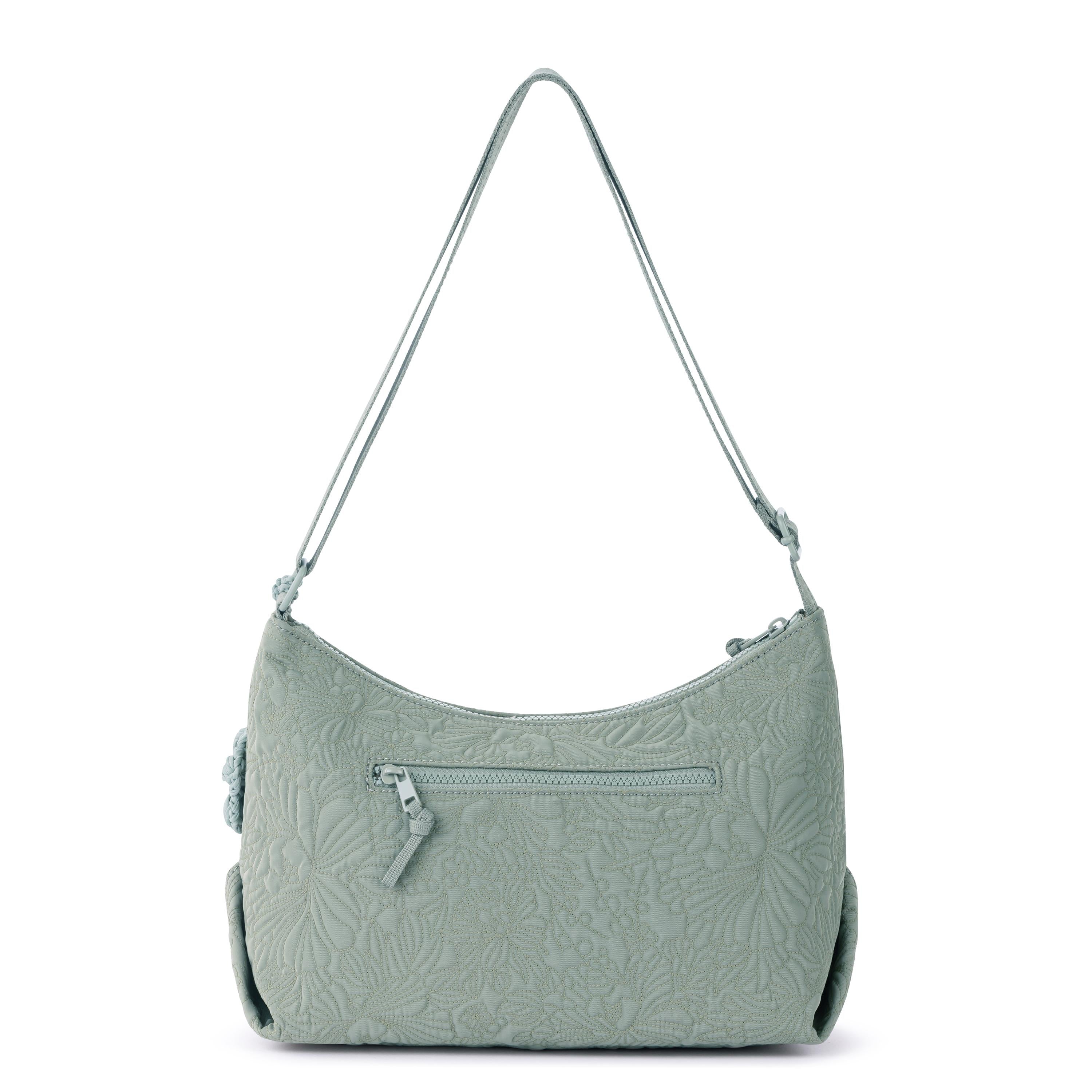 Sakroots Banyan Adjustable Hobo -|Eco Twill - Sage Flower Blossom Q|