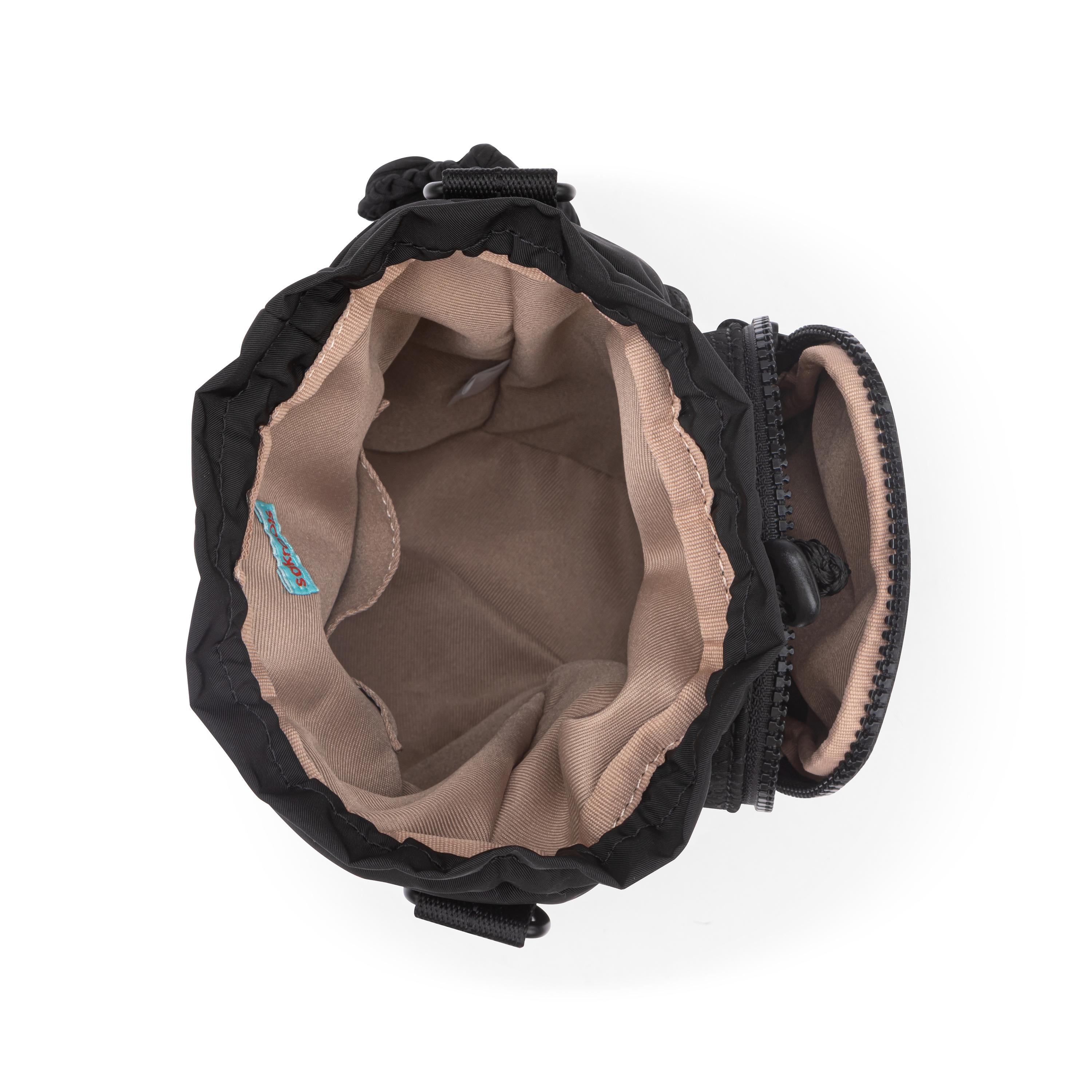 Sakroots Banyan Drawstring Crossbody -|Eco Twill - Black Flower Blossom Q|