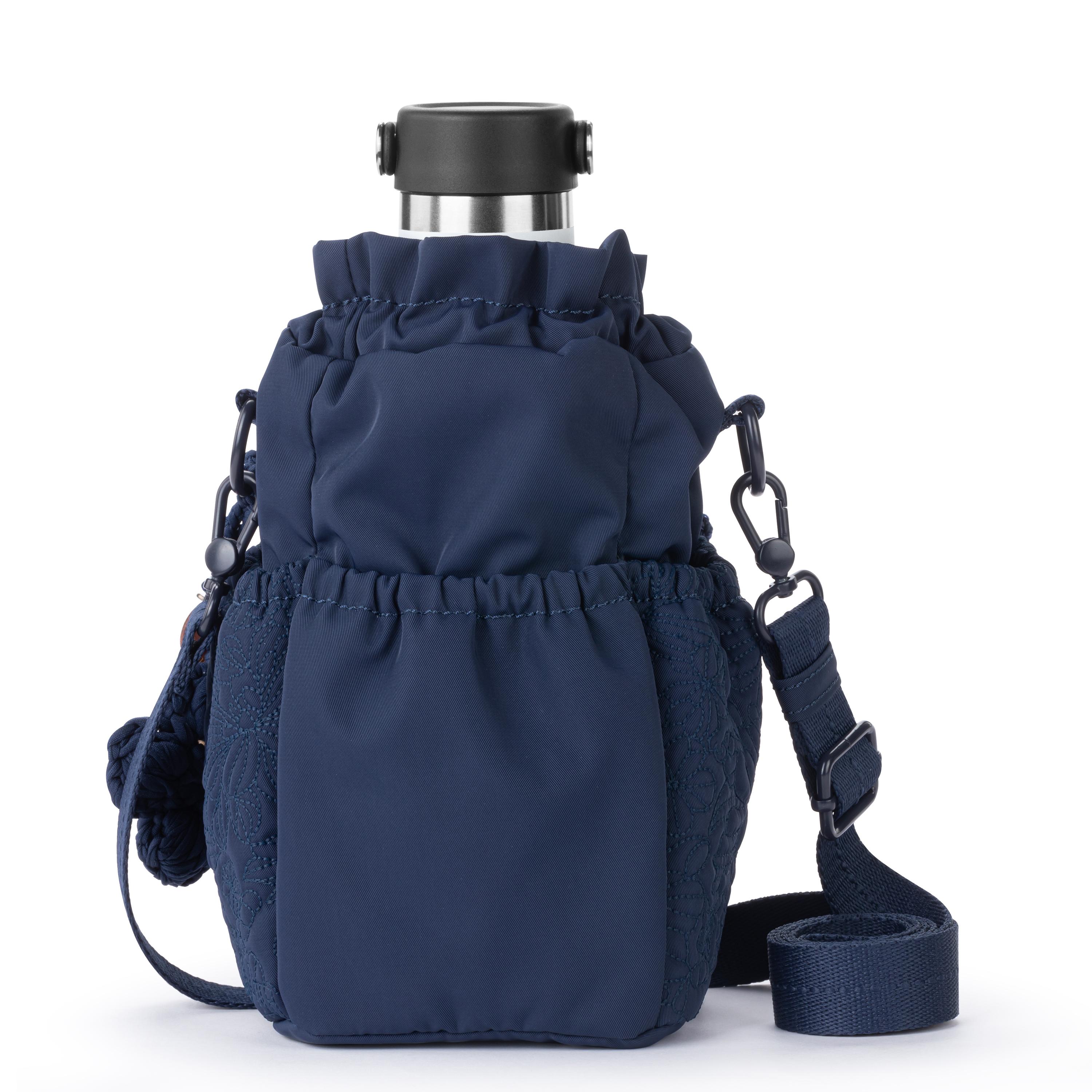 Sakroots Banyan Drawstring Crossbody -|Eco Twill - Navy Flower Blossom Q|