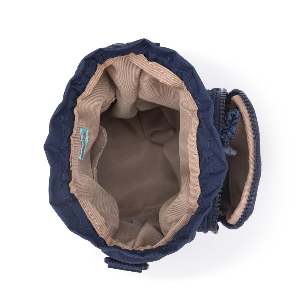 Sakroots Banyan Drawstring Crossbody -|Eco Twill - Navy Flower Blossom Q|