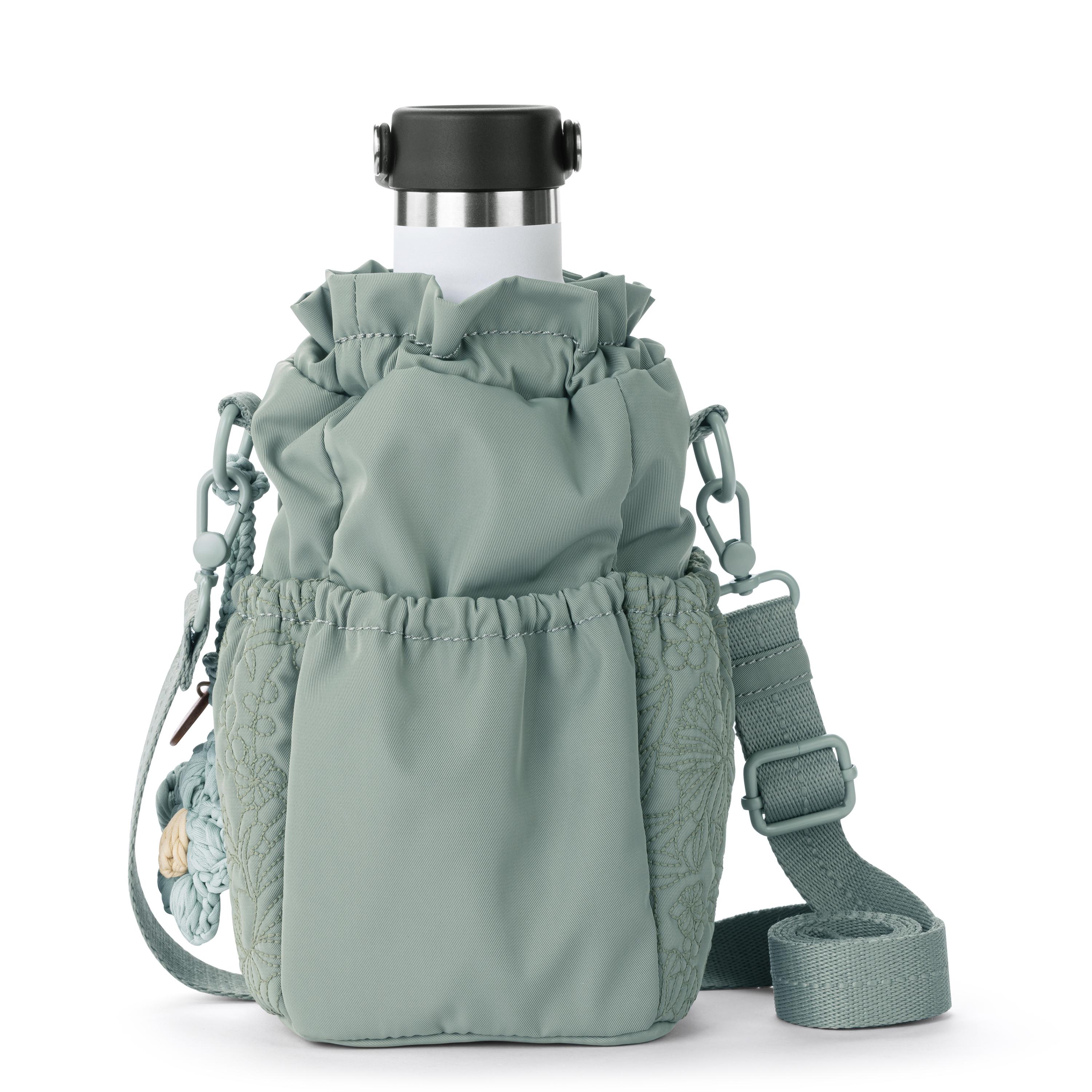 Sakroots Banyan Drawstring Crossbody -|Eco Twill - Sage Flower Blossom Q|