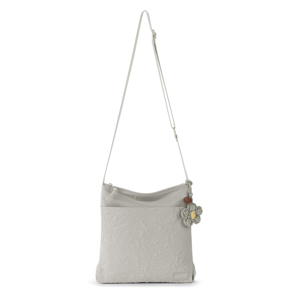 Sakroots Banyan Basic Crossbody -|Eco Twill - Pebble Flower Blossom Q|