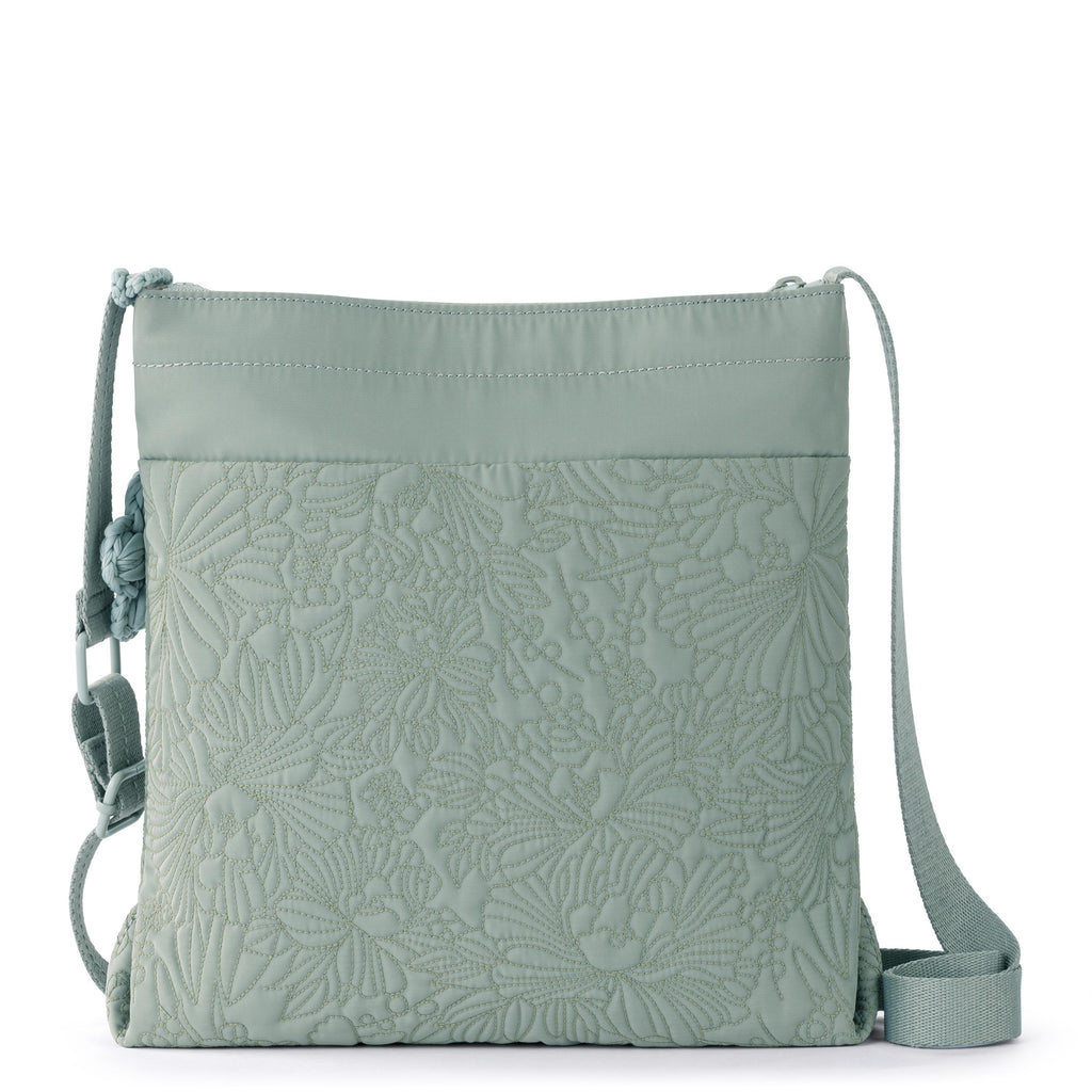 Sakroots Banyan Basic Crossbody -|Eco Twill - Sage Flower Blossom Q|
