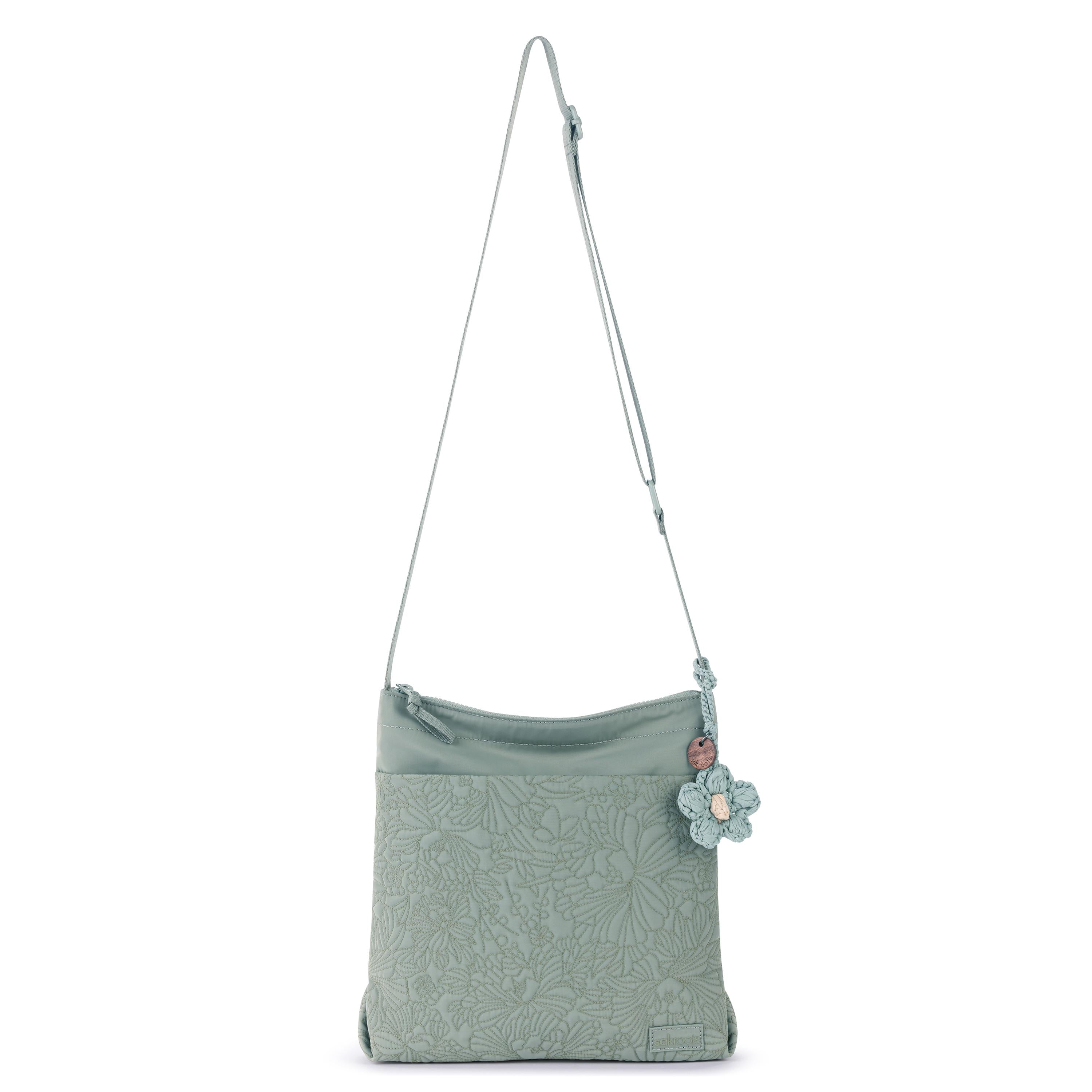 Sakroots Banyan Basic Crossbody -|Eco Twill - Sage Flower Blossom Q|
