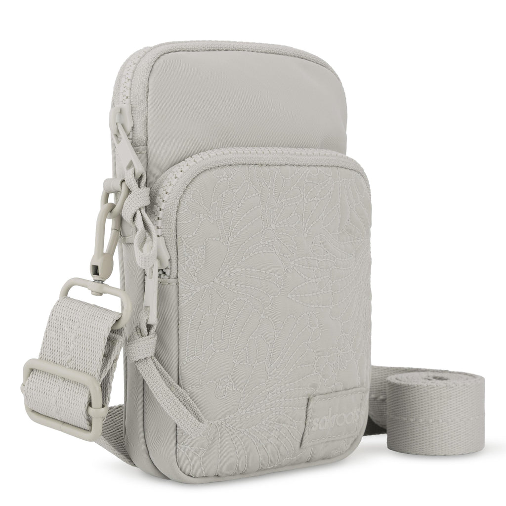 Sakroots Koa Adjustable Smartphone Crossbody -|Eco Twill - Pebble Flower Blossom Q|