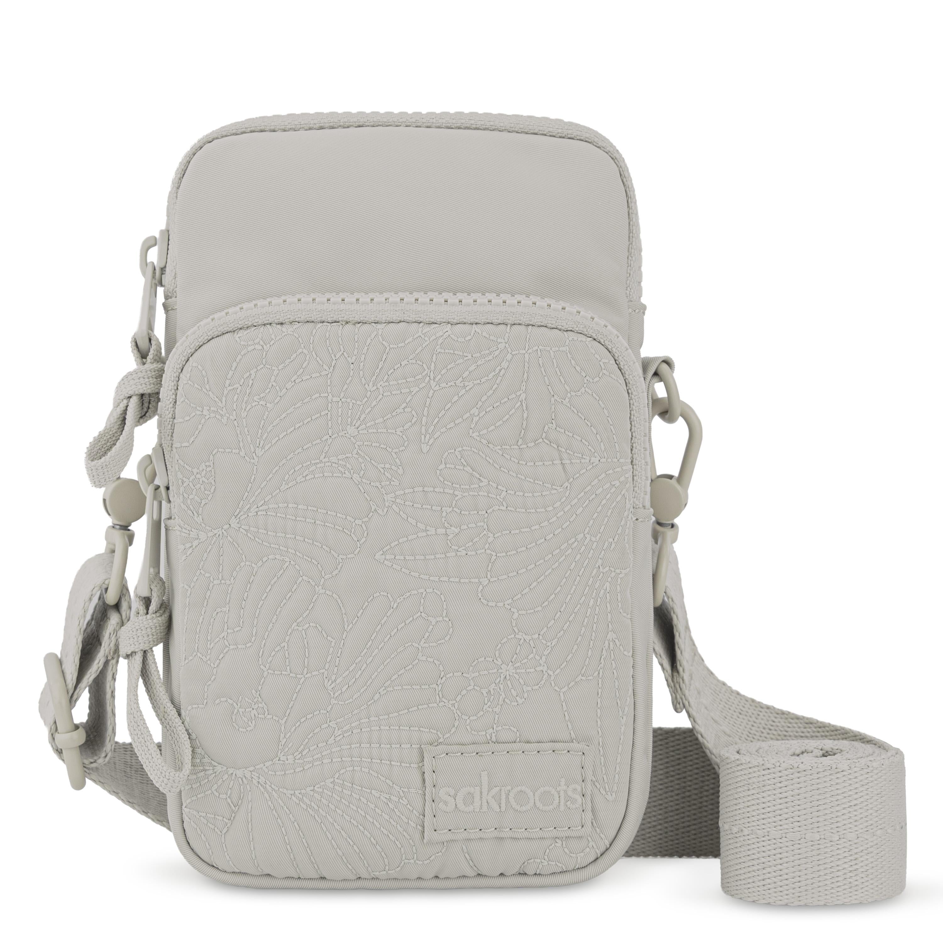 Sakroots Koa Adjustable Smartphone Crossbody -|Eco Twill - Pebble Flower Blossom Q|