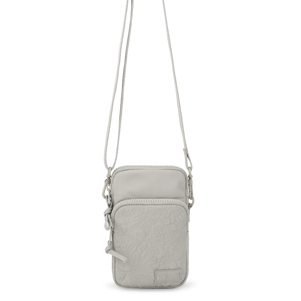 Sakroots Koa Adjustable Smartphone Crossbody -|Eco Twill - Pebble Flower Blossom Q|