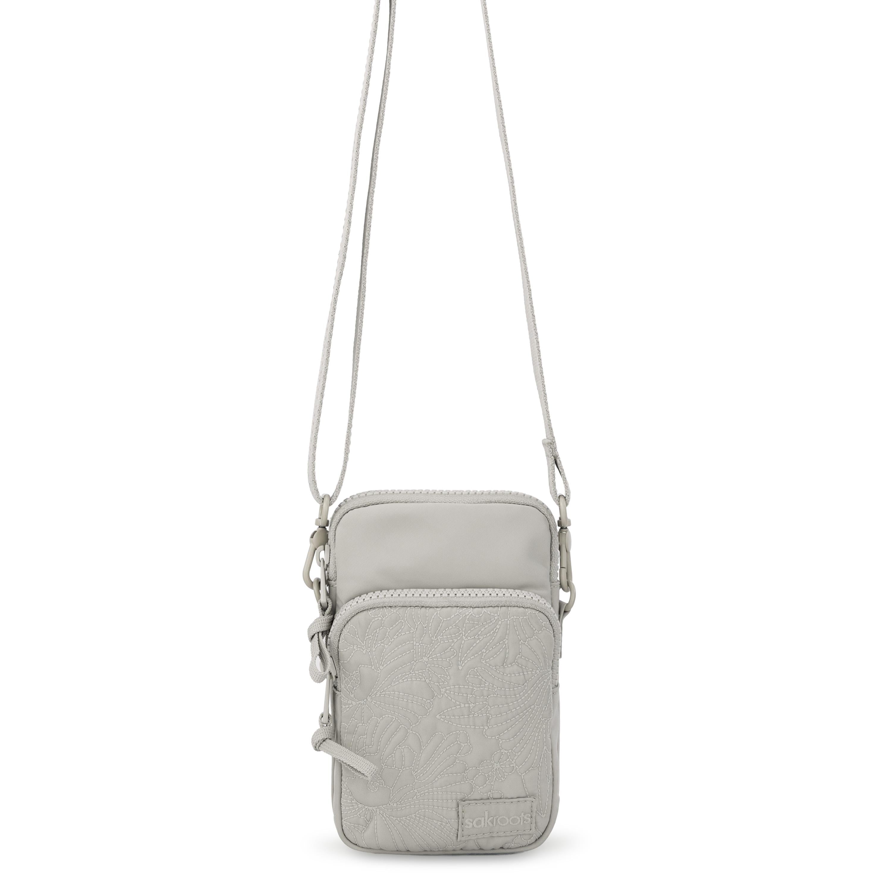 Sakroots Koa Adjustable Smartphone Crossbody -|Eco Twill - Pebble Flower Blossom Q|