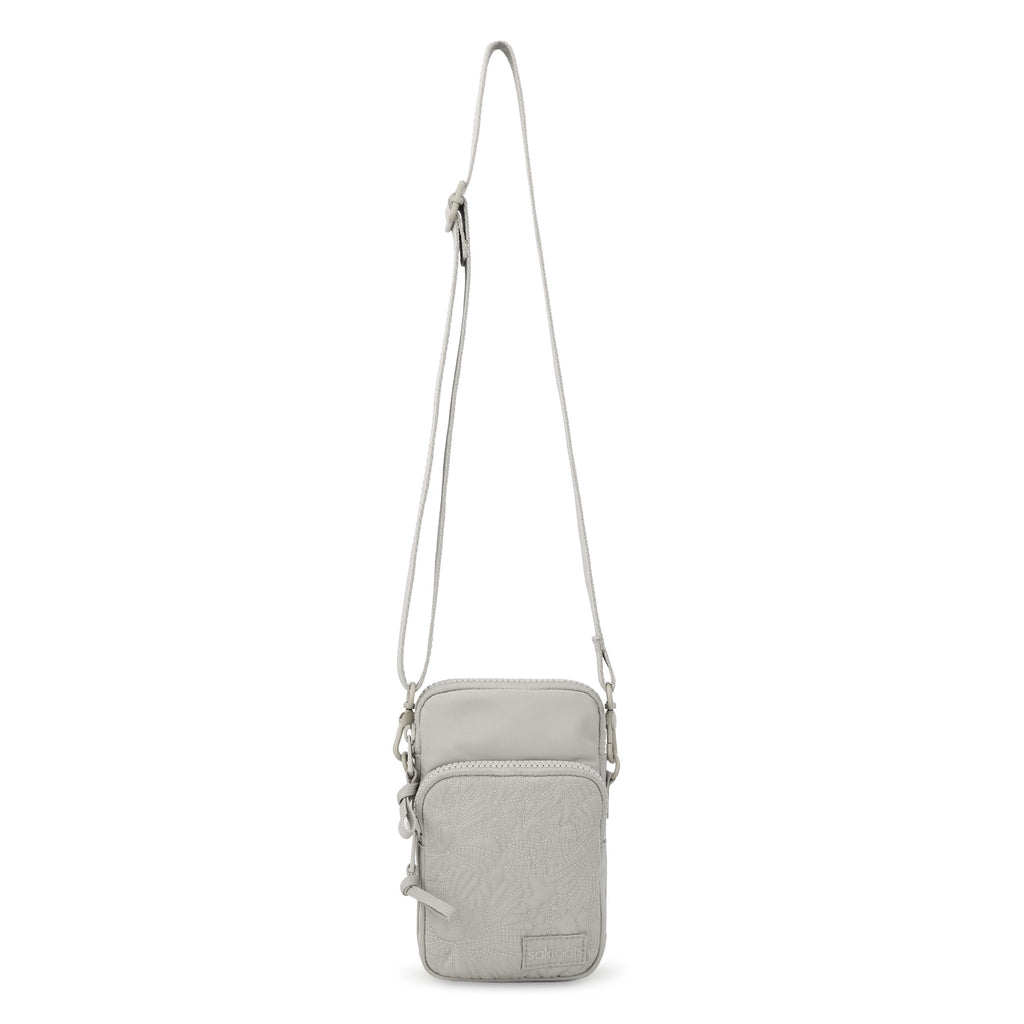 Sakroots Koa Adjustable Smartphone Crossbody -|Eco Twill - Pebble Flower Blossom Q|