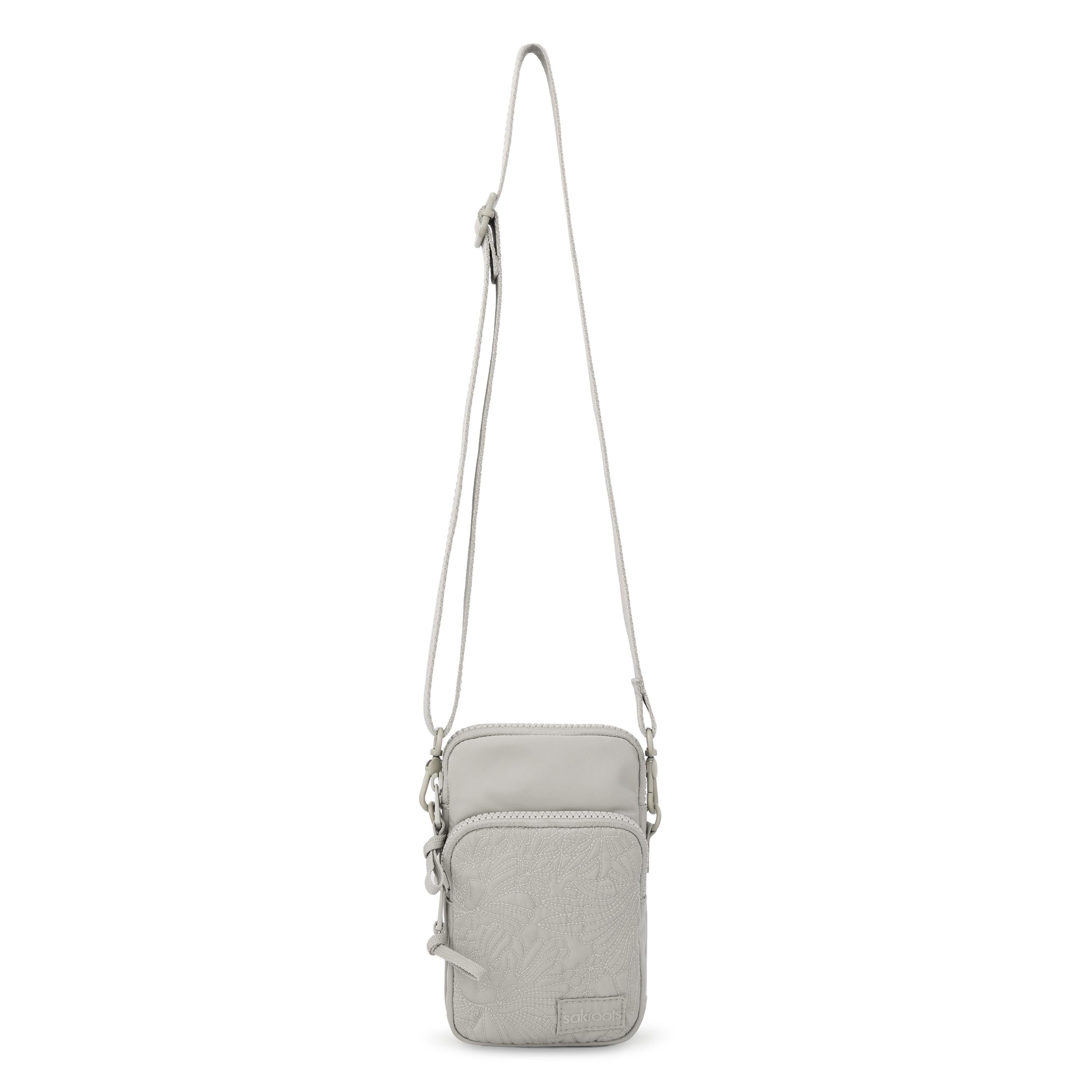 Sakroots Koa Adjustable Smartphone Crossbody -|Eco Twill - Pebble Flower Blossom Q|
