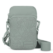 Koa Smartphone Crossbody - EcoTwill - Sage Flower Blossom Quilted