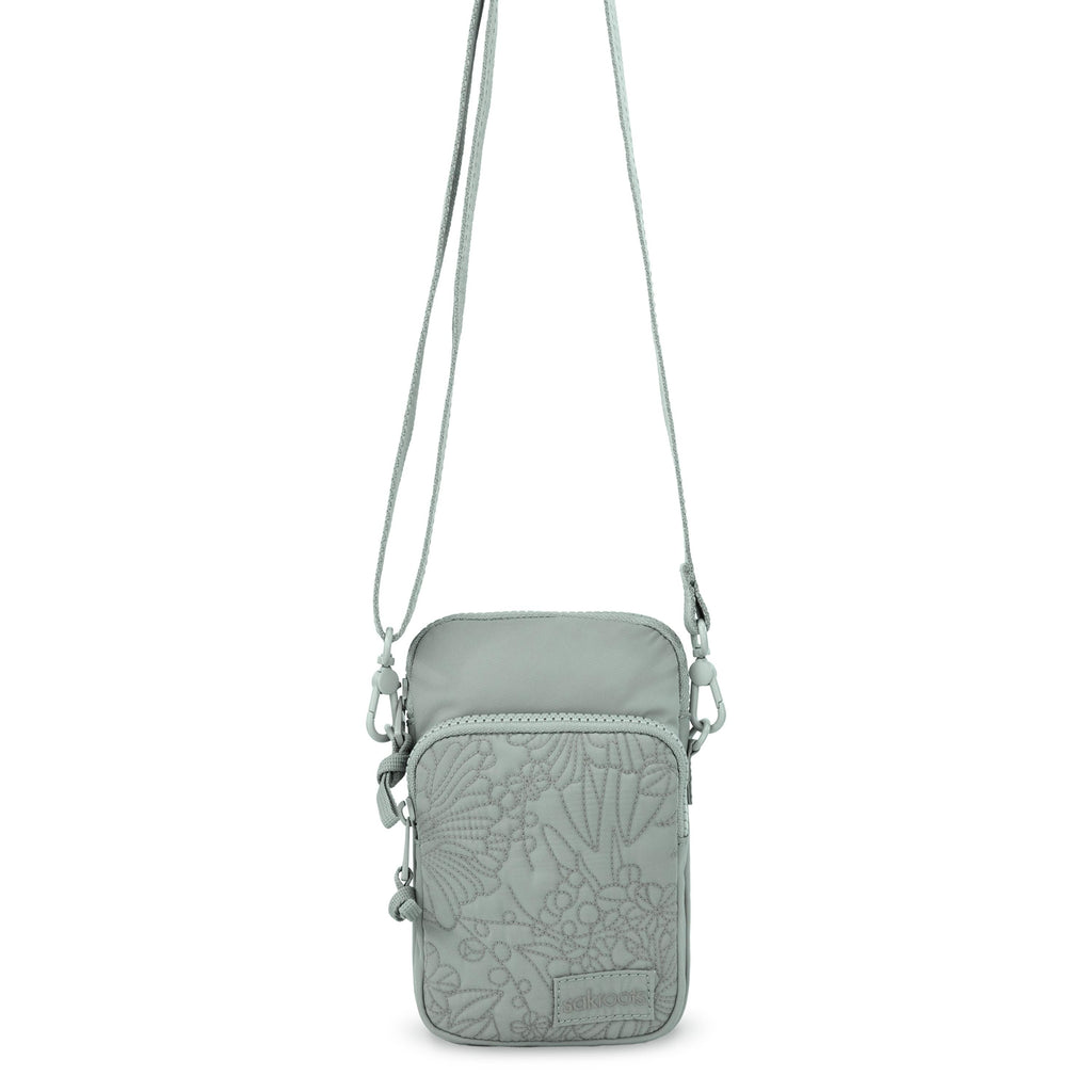 Sakroots Koa Adjustable Smartphone Crossbody -|Eco Twill - Sage Flower Blossom Q|