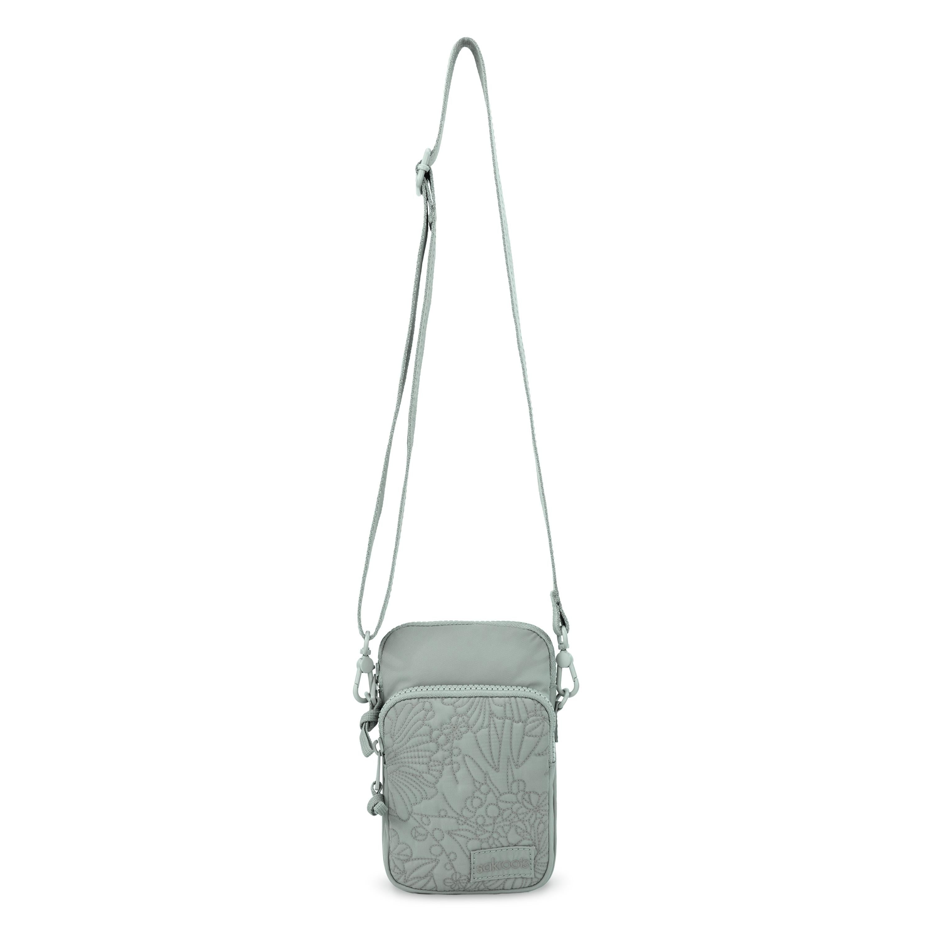 Sakroots Koa Adjustable Smartphone Crossbody -|Eco Twill - Sage Flower Blossom Q|