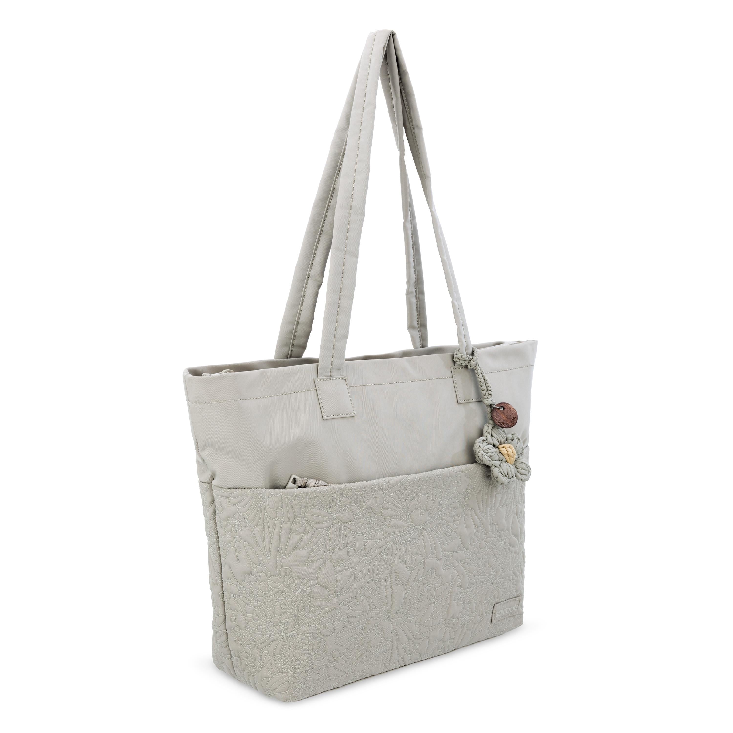 Sakroots Banyan Shoulder Tote -|Eco Twill - Pebble Flower Blossom Q|