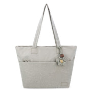 Banyan Shoulder Tote - EcoTwill - Pebble Flower Blossom Quilted