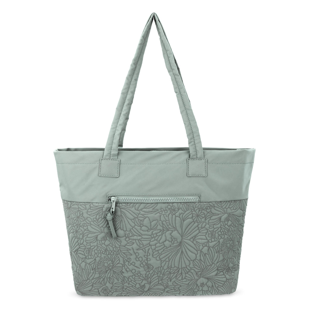 Sakroots Banyan Shoulder Tote -|Eco Twill - Sage Flower Blossom Q|