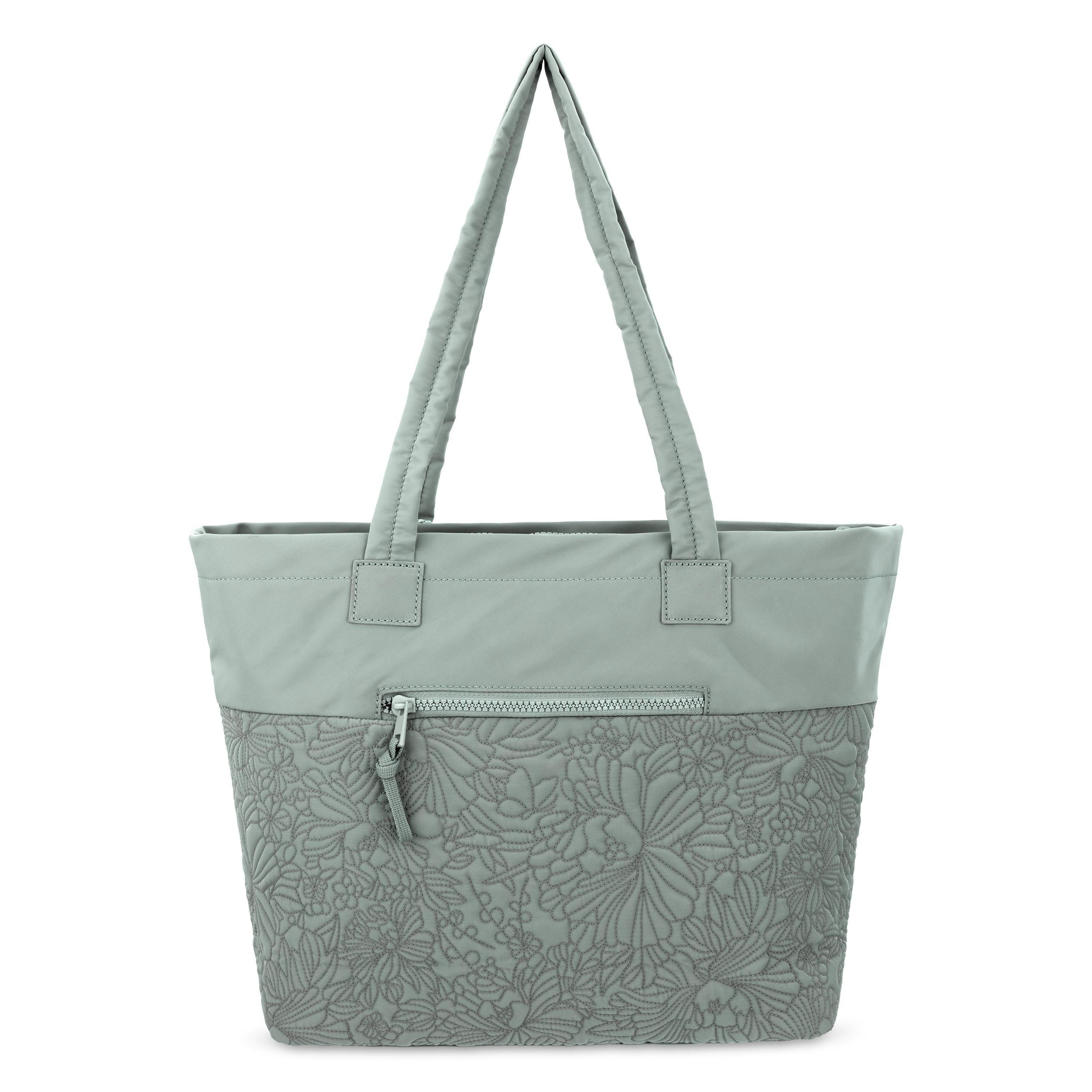 Sakroots Banyan Shoulder Tote -|Eco Twill - Sage Flower Blossom Q|