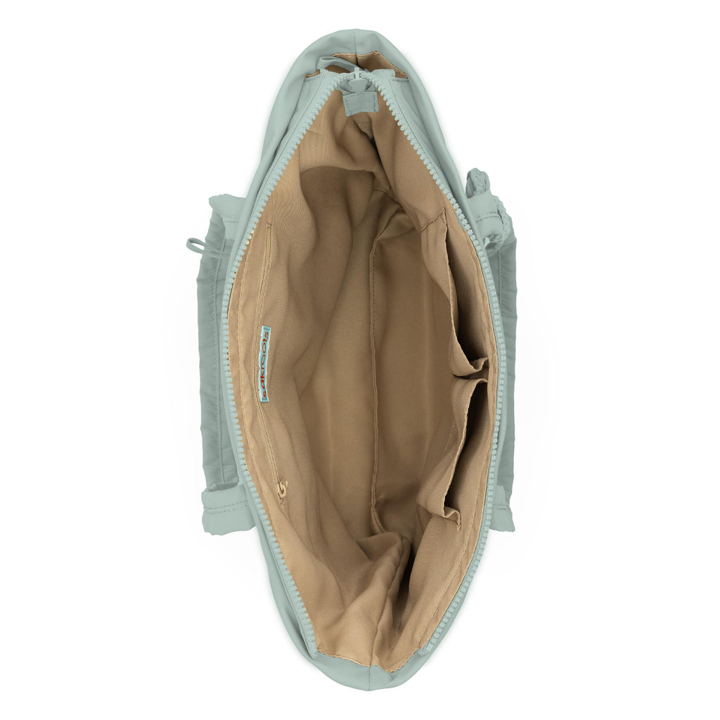 Sakroots Banyan Shoulder Tote -|Eco Twill - Sage Flower Blossom Q|