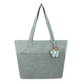 Sakroots Banyan Shoulder Tote -|Eco Twill - Sage Flower Blossom Q|