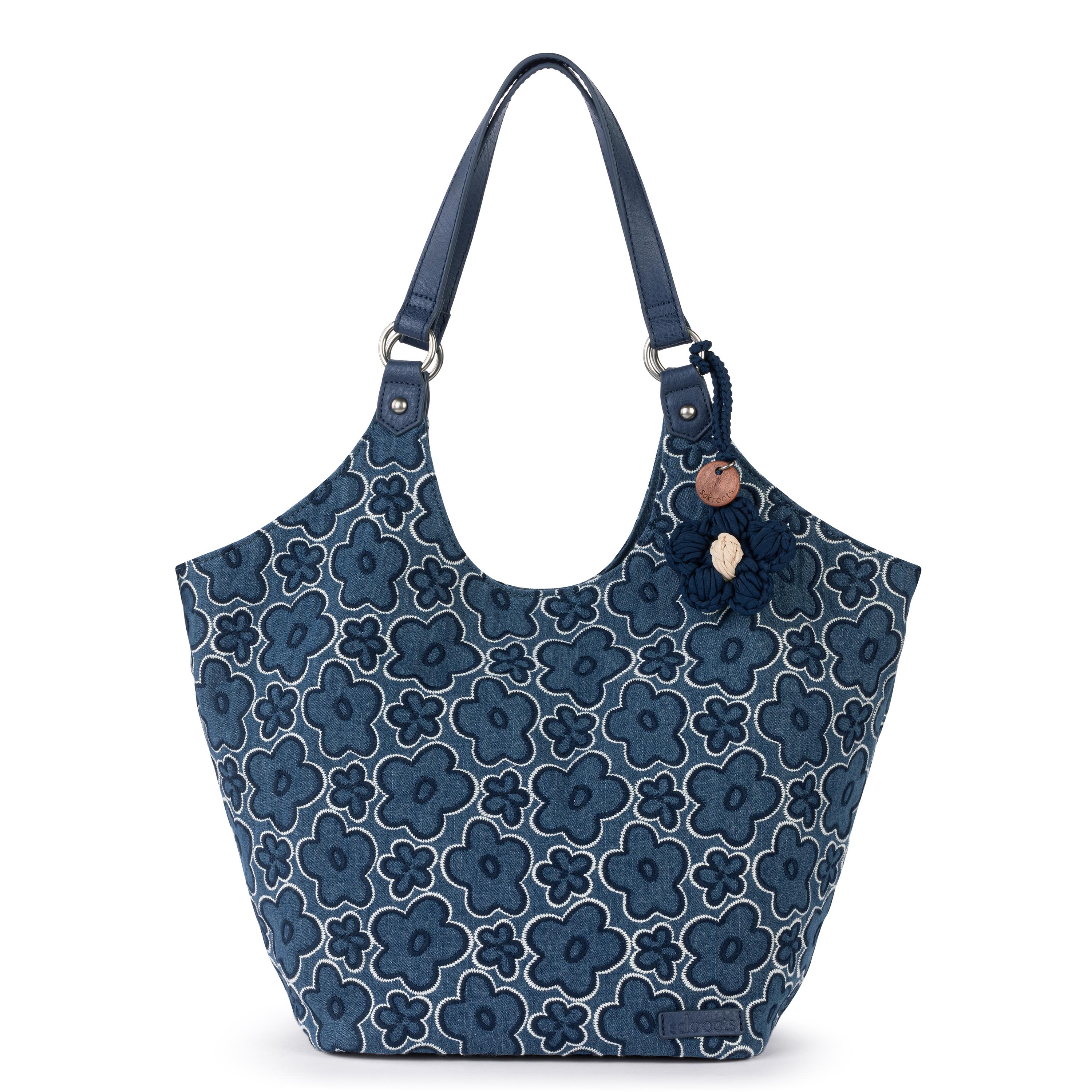 Sakroots Roma Shopper - Denim - Denim Retro Flower