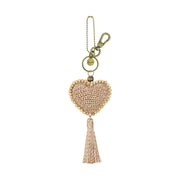 Yarnicharmz Dangle - Hand Crochet - Bamboo Static Tonal Heart