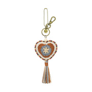 Yarnicharmz Dangle - Hand Crochet - Persimmon Patch Heart