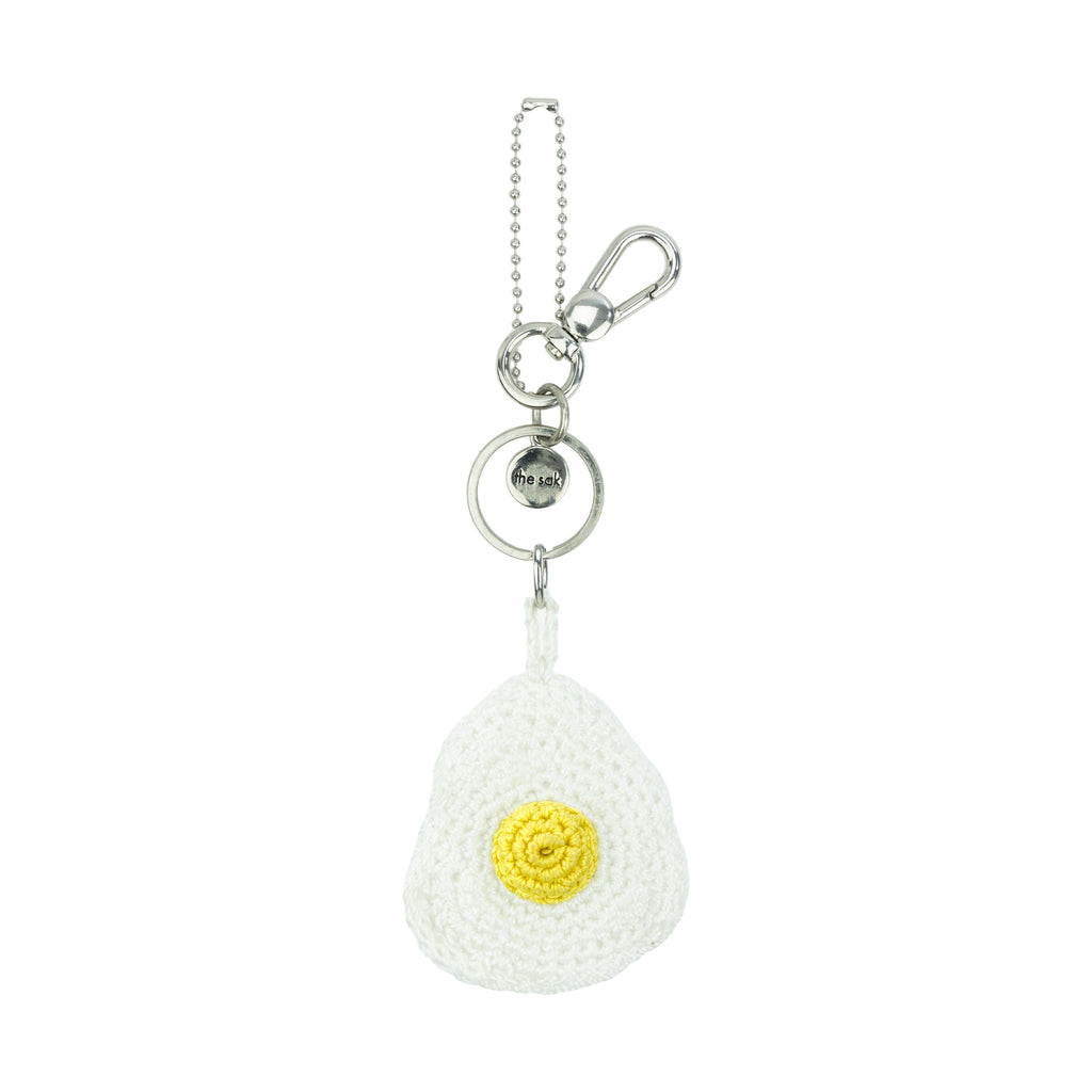 The Sak Yarnicharmz Dangle - Hand Crochet - Fried Egg