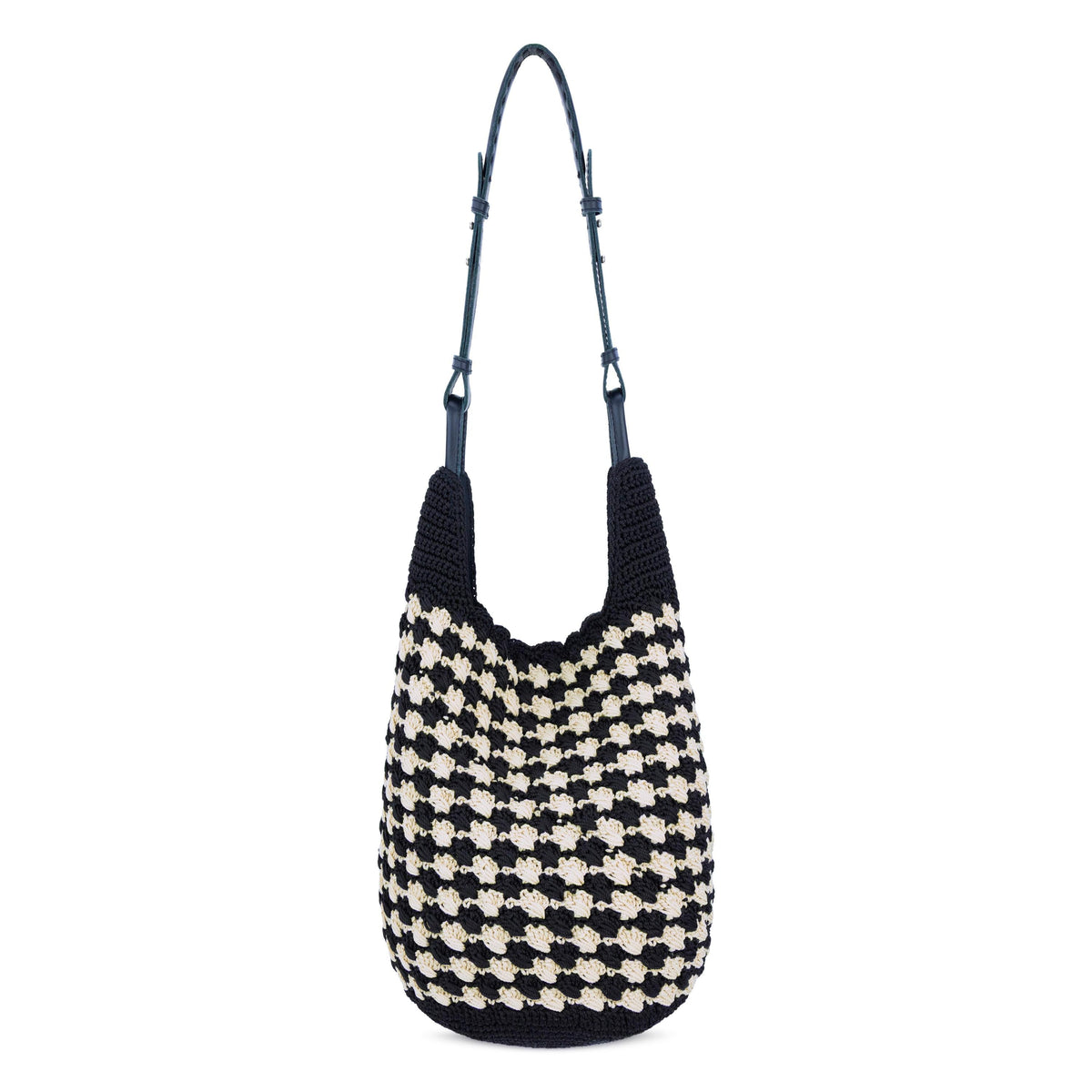 The Sak Los Feliz 120 Hobo - Hand Crochet - Black Ecru Shell