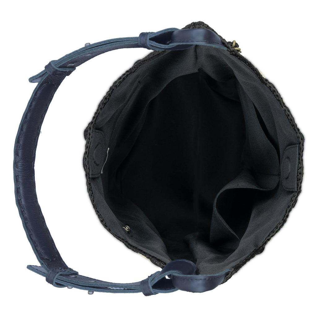 The Sak Los Feliz 120 Hobo - Hand Crochet - Black Ecru Shell