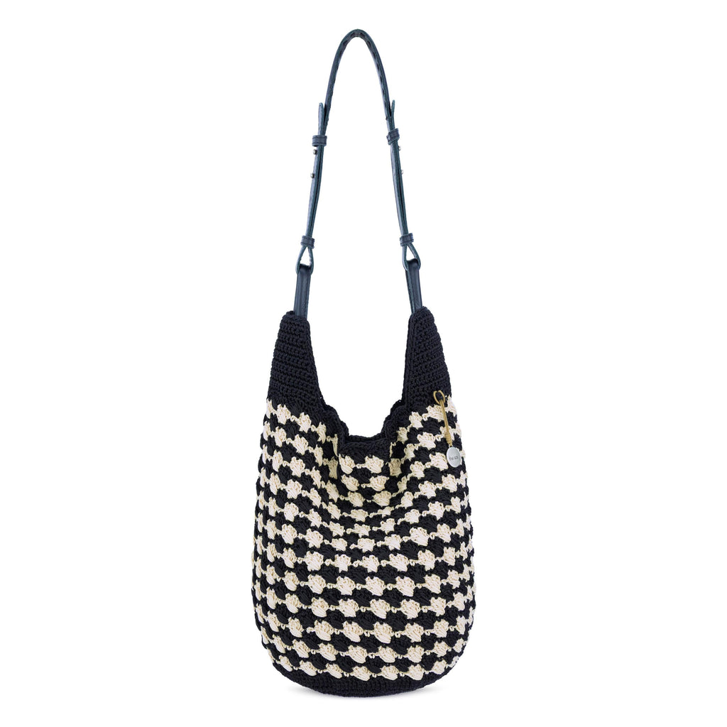 The Sak Los Feliz 120 Hobo - Hand Crochet - Black Ecru Shell