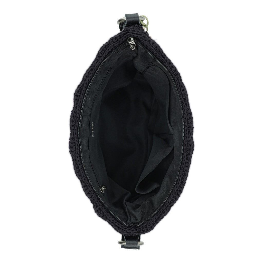 The Sak Melrose Crossbody - Hand Crochet - Black Ecru Shell