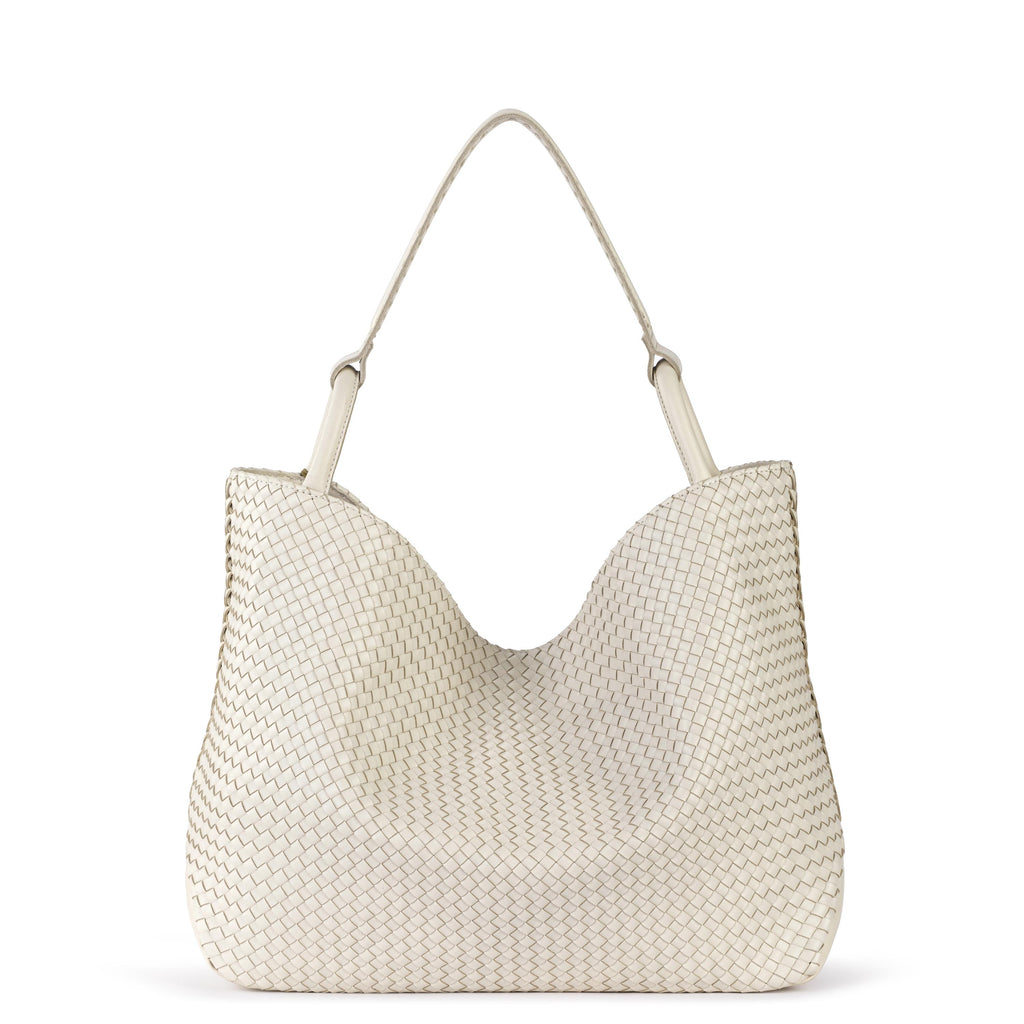 The Sak Los Feliz Large Tote - Leather - Stone Woven