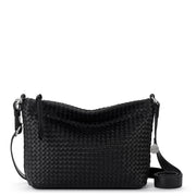 Melrose Crossbody - Leather - Black Woven